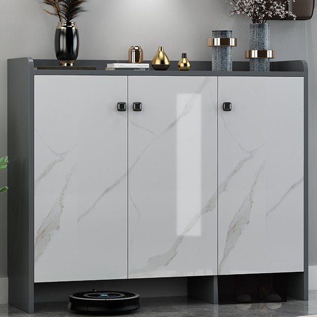 Moderno legno ingegnerizzato 39 "h sideboard buffet sala da pranzo buffet server in grigio