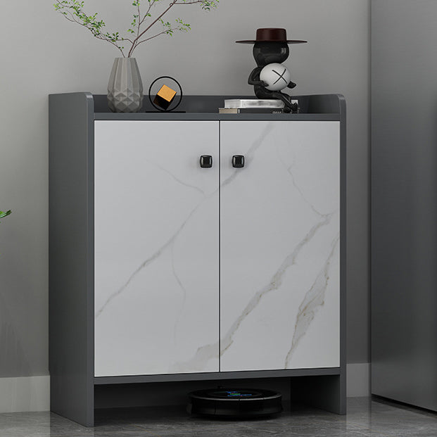 Moderno legno ingegnerizzato 39 "h sideboard buffet sala da pranzo buffet server in grigio