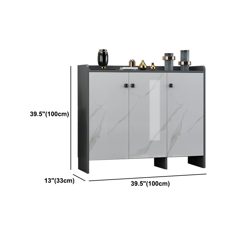 Moderno legno ingegnerizzato 39 "h sideboard buffet sala da pranzo buffet server in grigio