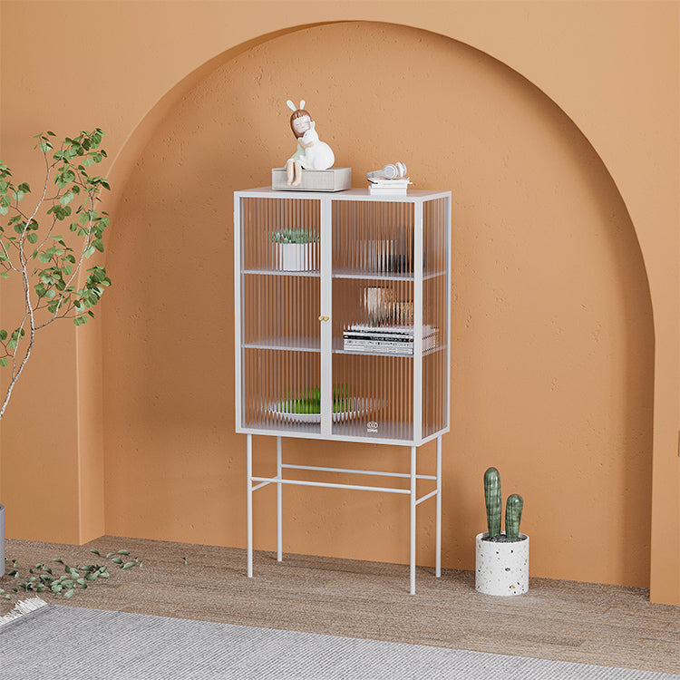 Metal Buffet Server Kitchen 2 Porte di vetro Server da pranzo per sala da pranzo