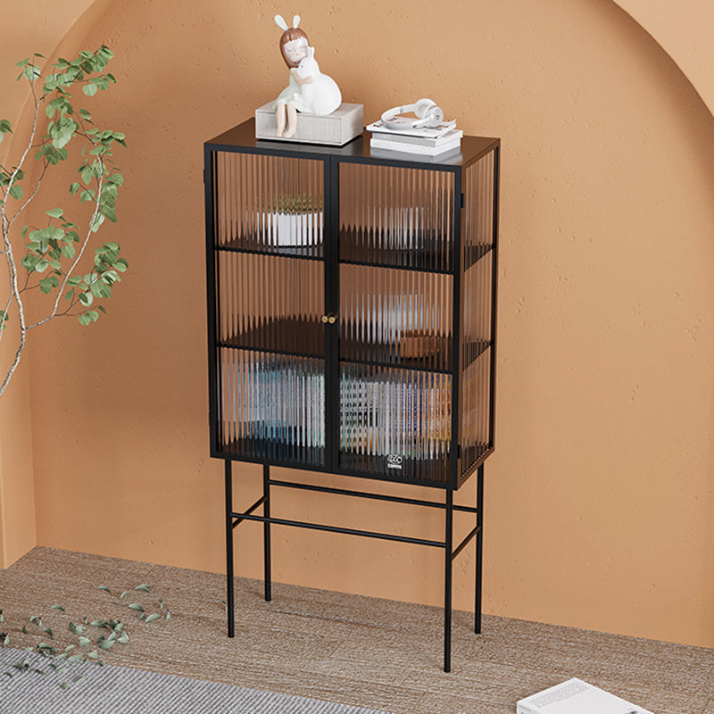 Metal Buffet Server Kitchen 2 Porte di vetro Server da pranzo per sala da pranzo