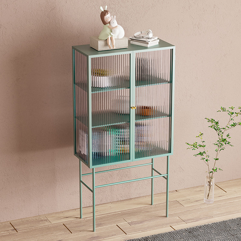 Metal Buffet Server Kitchen 2 Porte di vetro Server da pranzo per sala da pranzo