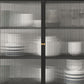 42'' Height Buffet Server Glass 2 Doors Metal Frame Dining Server for Living Room Clearhalo 'buffet_sideboard' 'Buffets & Sideboards' 'furn' 'furn_buffet_sideboard' 'Furniture' 'Kitchen & Dining Furniture' 5661118