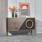 Glam Style 40" Height Sideboard 3 Drawer 2 Doors Cupboard for Living Room Clearhalo 'buffet_sideboard' 'Buffets & Sideboards' 'furn' 'furn_buffet_sideboard' 'Furniture' 'Kitchen & Dining Furniture' 5661155
