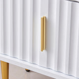 Stone in stile glam 34 "H sala da pranzo sideboard a 3 tradotto server buffet in bianco