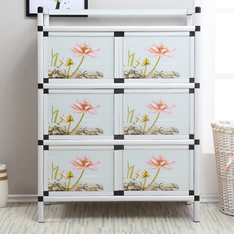 Modern Metal Sideboard Tempered Glass Doors Cabinets Server for Dining Room Clearhalo 'buffet_sideboard' 'Buffets & Sideboards' 'furn' 'furn_buffet_sideboard' 'Furniture' 'Kitchen & Dining Furniture' 5661251