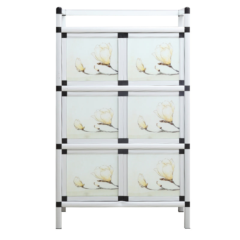 Modern Metal Sideboard Tempered Glass Doors Cabinets Server for Dining Room 24"L x 15"W x 41"H Clearhalo 'buffet_sideboard' 'Buffets & Sideboards' 'furn' 'furn_buffet_sideboard' 'Furniture' 'Kitchen & Dining Furniture' 5661258