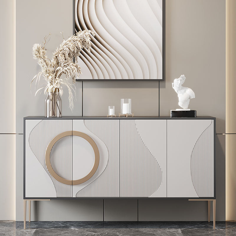 Glam White ingegnerizzato in legno a buffet a buffet regolabile salotto al buffet