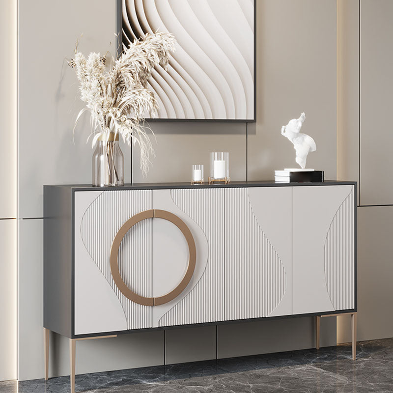 Glam White ingegnerizzato in legno a buffet a buffet regolabile salotto al buffet