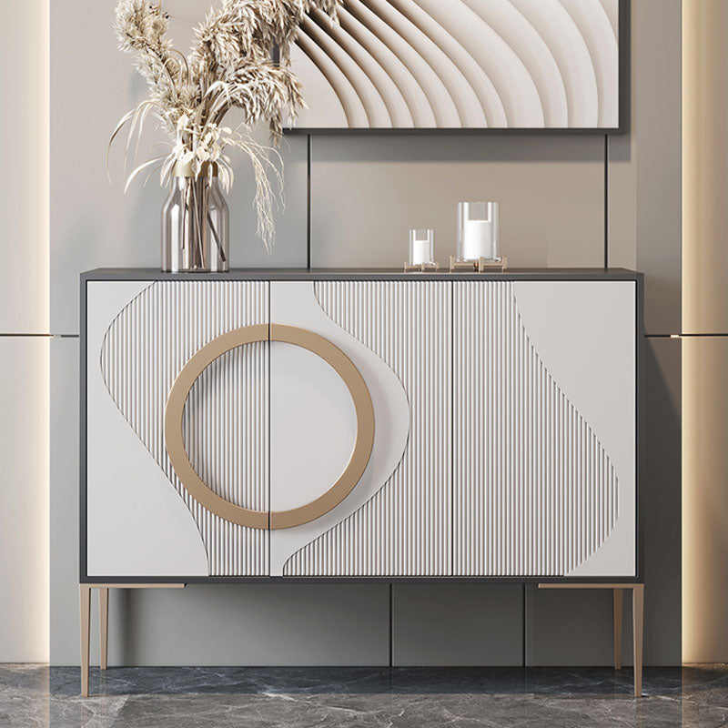 Glam White ingegnerizzato in legno a buffet a buffet regolabile salotto al buffet