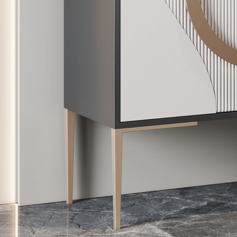 Glam White ingegnerizzato in legno a buffet a buffet regolabile salotto al buffet