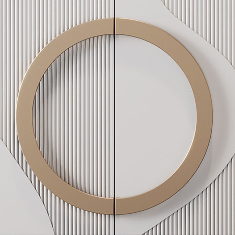 Glam White ingegnerizzato in legno a buffet a buffet regolabile salotto al buffet