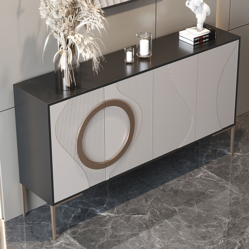 Glam White ingegnerizzato in legno a buffet a buffet regolabile salotto al buffet