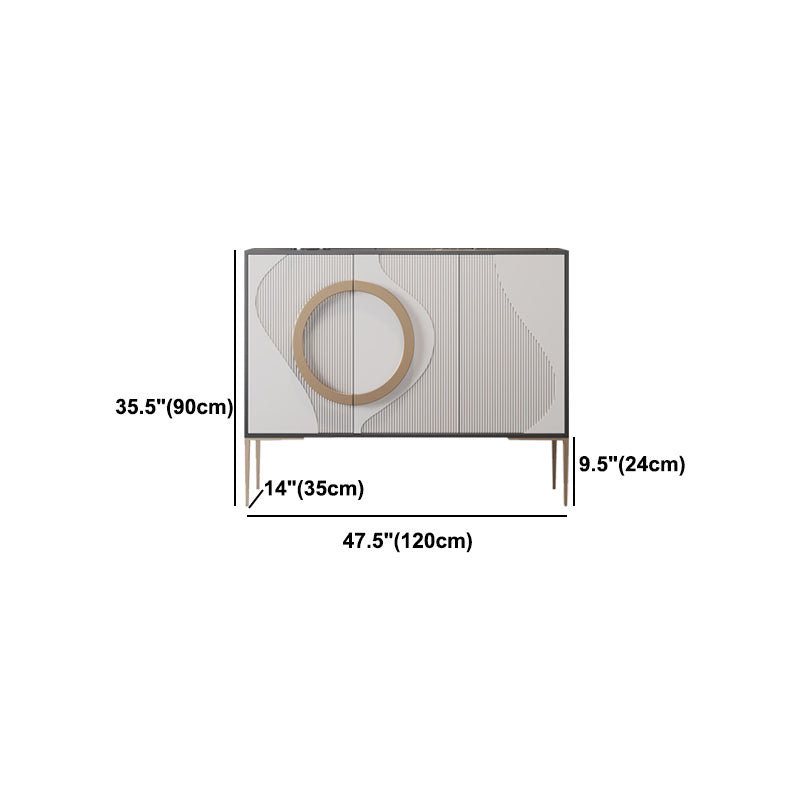 Glam White ingegnerizzato in legno a buffet a buffet regolabile salotto al buffet