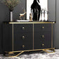 Sideboard in stile glam con tavolo da tavolo a buffet a 6 cassetti per la sala da pranzo