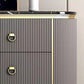 Sideboard in stile glam con tavolo da tavolo a buffet a 6 cassetti per la sala da pranzo