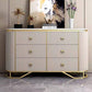 Sideboard in stile glam con tavolo da tavolo a buffet a 6 cassetti per la sala da pranzo