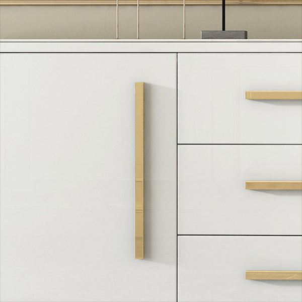 Credenza con counterne in vetro in legno ingegnerizzato a 3 cassetti per la sala da pranzo