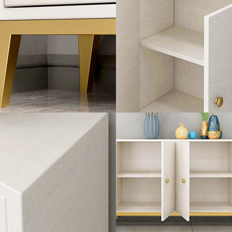 Modern Style Sideboard with 4-Door Credenza Cabinets for Dining Room Clearhalo 'buffet_sideboard' 'Buffets & Sideboards' 'furn' 'furn_buffet_sideboard' 'Furniture' 'Kitchen & Dining Furniture' 5661342