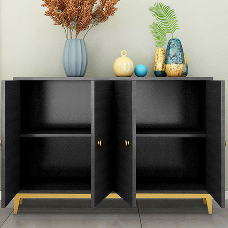 Modern Style Sideboard with 4-Door Credenza Cabinets for Dining Room Clearhalo 'buffet_sideboard' 'Buffets & Sideboards' 'furn' 'furn_buffet_sideboard' 'Furniture' 'Kitchen & Dining Furniture' 5661344