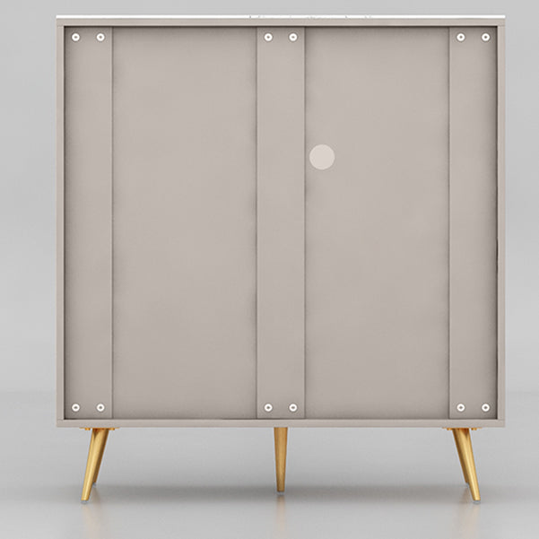 Sideboard in legno ingegnerizzato cassetto Glam Scaffali regolabili a scaffalatura con piano di lavoro in pietra