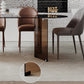 Tavolo da coprone in vetro tavolo da pranzo moderno con doppia base di piedistallo