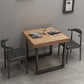 Industrial Wooden Dining Table Square Sled Dining Table for Restaurant