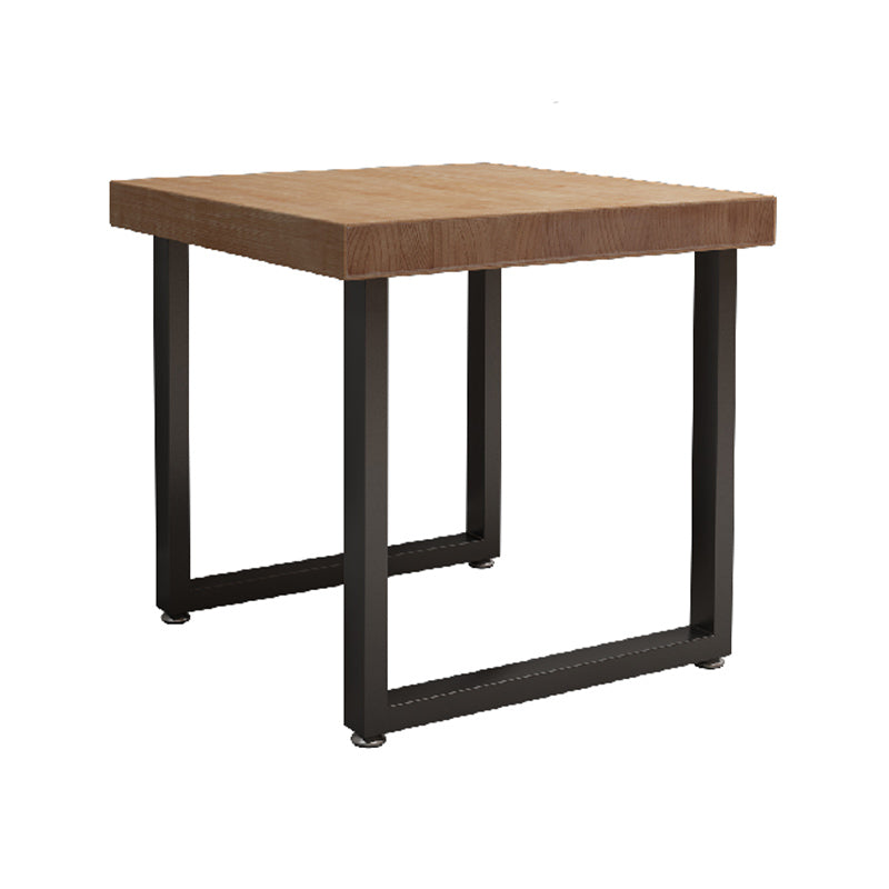 Industrial Wooden Dining Table Square Sled Dining Table for Restaurant