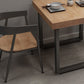 Industrial Wooden Dining Table Square Sled Dining Table for Restaurant