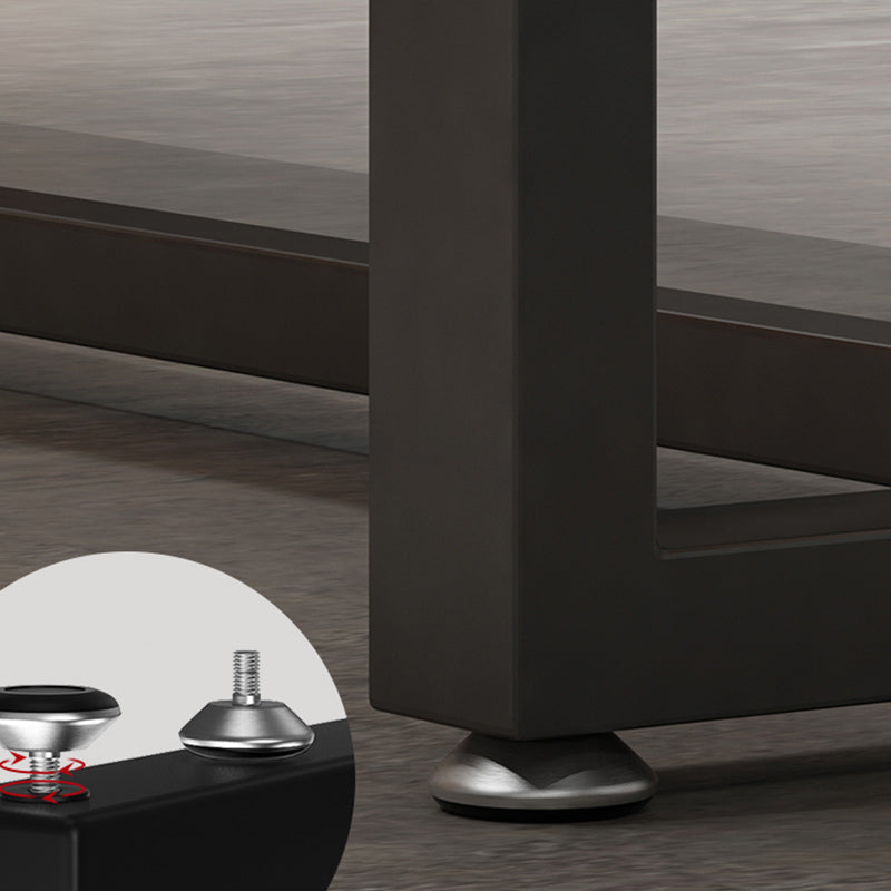 Industrial Wooden Dining Table Square Sled Dining Table for Restaurant