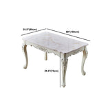 Rectangle Victorian Style Dining Table Fixed Table with Stone Clearhalo 'Dining Tables & Seating' 'Dining Tables' 'dining_table' 'furn' 'furn_dining_table' 'Furniture' 'Kitchen & Dining Furniture' 5661444