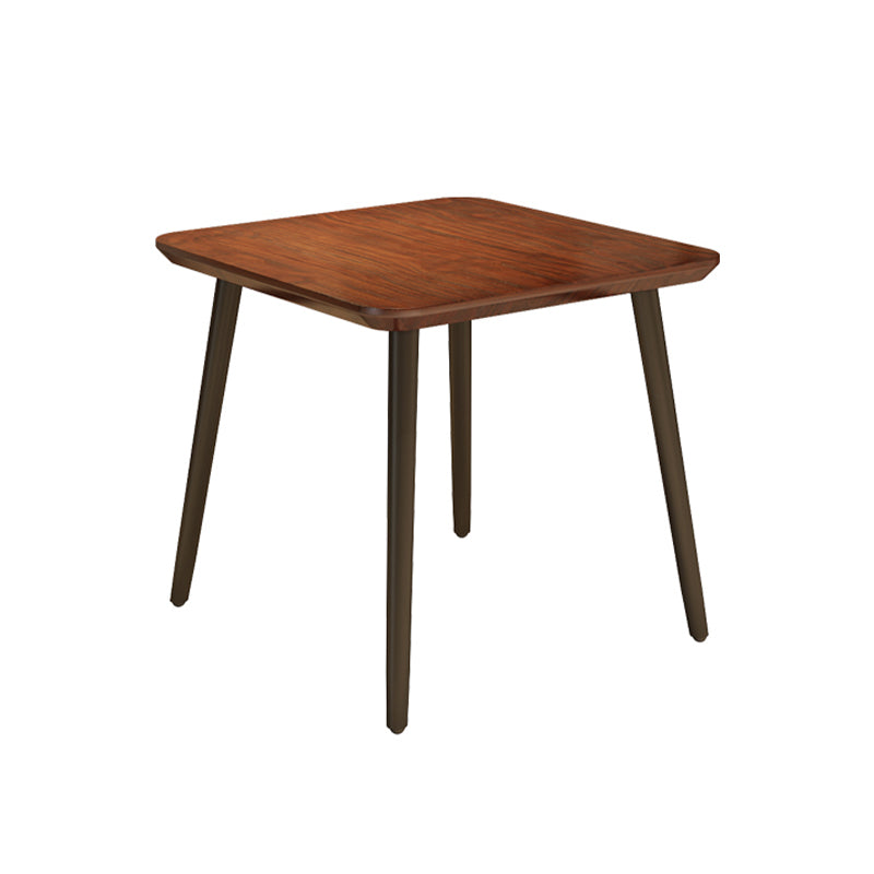 Mesa de comedor de madera sólida Mesa de comedor cuadrada industrial con 4 patas