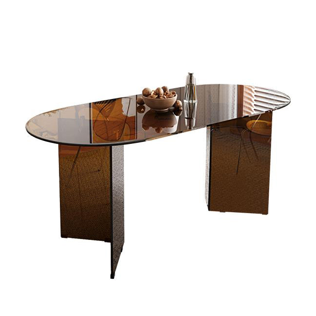 SECILTY STILE MOBILI DI VECOLO OVAL OVAL DOPPIO PEDESTALE PASSAGGIO TABELLO PER CASA