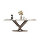 Muebles de pedestal de lujo tradicionales mesa de comedor de piedra para comedor