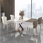 Muebles de pedestal de lujo tradicionales mesa de comedor de piedra para comedor