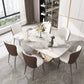 Muebles de pedestal de lujo tradicionales mesa de comedor de piedra para comedor
