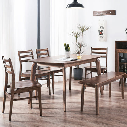 Solid Wood Dining Table Contemporary Style Dining Site Table with 4-foot 47.2"L x 29.5"W x 29.5"H Without Chairs Clearhalo 'Dining Tables & Seating' 'Dining Tables' 'dining_table' 'furn' 'furn_dining_table' 'Furniture' 'Kitchen & Dining Furniture' 5661511