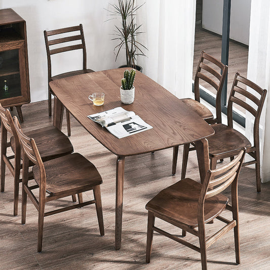 Solid Wood Dining Table Contemporary Style Dining Site Table with 4-foot Clearhalo 'Dining Tables & Seating' 'Dining Tables' 'dining_table' 'furn' 'furn_dining_table' 'Furniture' 'Kitchen & Dining Furniture' 5661512