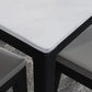 Square White Top Dining Table Industrial 4 Legs Dining Table with Black Frame Clearhalo 'Dining Tables & Seating' 'Dining Tables' 'dining_table' 'furn' 'furn_dining_table' 'Furniture' 'Kitchen & Dining Furniture' 5661563