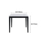 Square White Top Dining Table Industrial 4 Legs Dining Table with Black Frame Clearhalo 'Dining Tables & Seating' 'Dining Tables' 'dining_table' 'furn' 'furn_dining_table' 'Furniture' 'Kitchen & Dining Furniture' 5661567