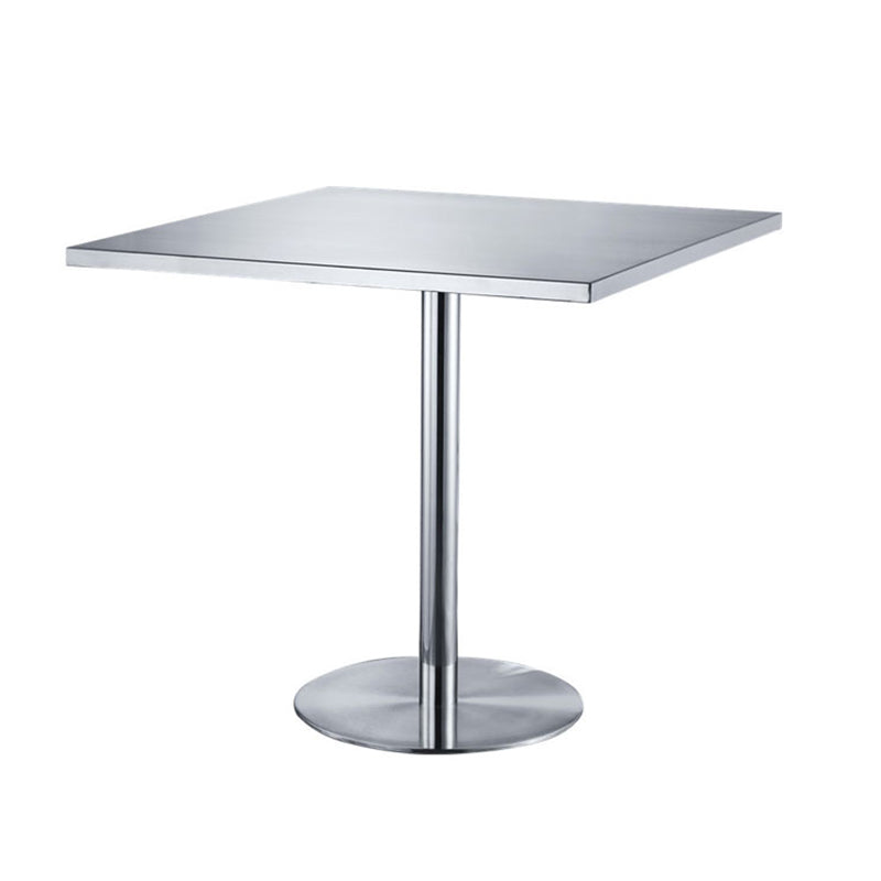 Metal Industrial Square Dining Table Stainless Steel Table for Kitchen and Dining Room Without Chairs Clearhalo 'Dining Tables & Seating' 'Dining Tables' 'dining_table' 'furn' 'furn_dining_table' 'Furniture' 'Kitchen & Dining Furniture' 5661593
