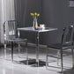 Metal Industrial Square Dining Table Stainless Steel Table for Kitchen and Dining Room Clearhalo 'Dining Tables & Seating' 'Dining Tables' 'dining_table' 'furn' 'furn_dining_table' 'Furniture' 'Kitchen & Dining Furniture' 5661597