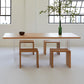 RECTANGE DOUBLE TABLE DE PIETLESTAL