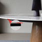 Stone Top Dining Table Modern Round Dining Table with Wood Pedestal Base without turntable Clearhalo 'Dining Tables & Seating' 'Dining Tables' 'dining_table' 'furn' 'furn_dining_table' 'Furniture' 'Kitchen & Dining Furniture' 5661625
