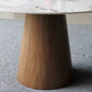 Stone Top Dining Table Modern Round Dining Table with Wood Pedestal Base without turntable Clearhalo 'Dining Tables & Seating' 'Dining Tables' 'dining_table' 'furn' 'furn_dining_table' 'Furniture' 'Kitchen & Dining Furniture' 5661626