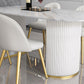 Sintered Stone Dining Table White Traditional Luxury Dining Table Clearhalo 'Dining Tables & Seating' 'Dining Tables' 'dining_table' 'furn' 'furn_dining_table' 'Furniture' 'Kitchen & Dining Furniture' 5661635