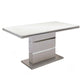 Luxury Artificial Wood Dining Table Rectangle White Table with Metal Pedestal 47.2"L x 27.6"W x 29.5"H Without Chairs Clearhalo 'Dining Tables & Seating' 'Dining Tables' 'dining_table' 'furn' 'furn_dining_table' 'Furniture' 'Kitchen & Dining Furniture' 5661647
