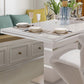 Luxury Artificial Wood Dining Table Rectangle White Table with Metal Pedestal Clearhalo 'Dining Tables & Seating' 'Dining Tables' 'dining_table' 'furn' 'furn_dining_table' 'Furniture' 'Kitchen & Dining Furniture' 5661648
