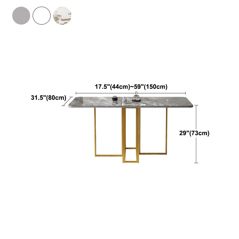 RECTANGE TABLE SIMPLICITE Meubles pliants en pierre, 59 "L x 31,5" W x 28,7 "H