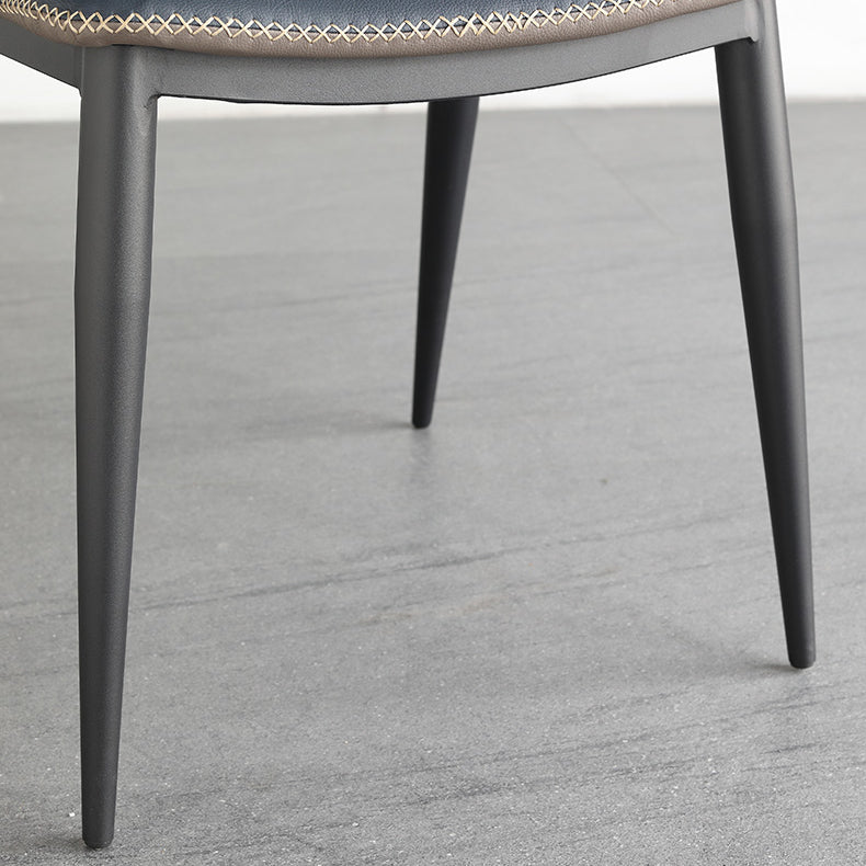 モダンレザーホームサイドチェアマットフィニッシュウィングバックダイニングチェア